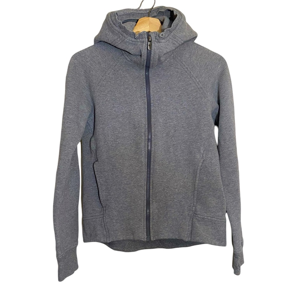 Lulu Lemon Grey ZipUp Hoodie SZ S Athletic / Athleisure /Yoga Sport Sweater